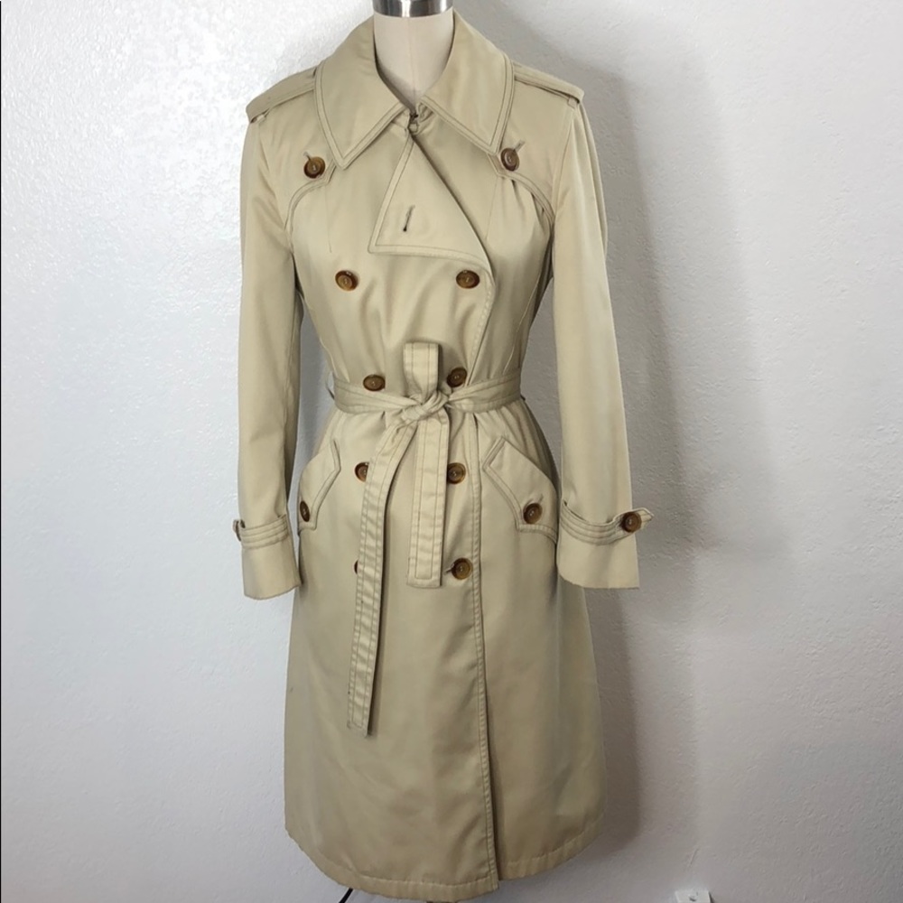 Vintage retro 60s Beige Trench Coat 12 L
